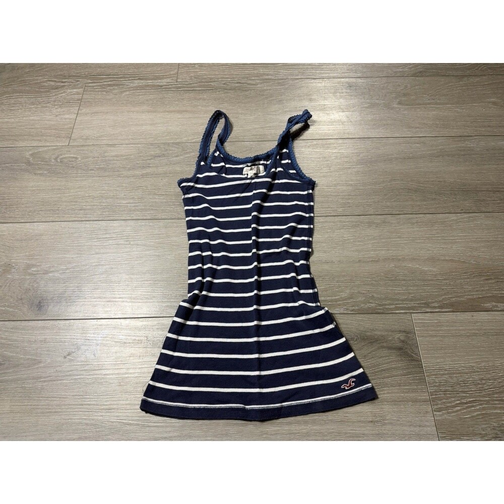 Vintage Y2K Hollister Cami Tank Striped Babydoll Lace Trim Bella Swan Sz L